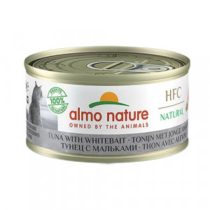 Almo Nature Cat HFC Tuna & Whitebait konservi kaķiem Tuncis, mailītes 70g
